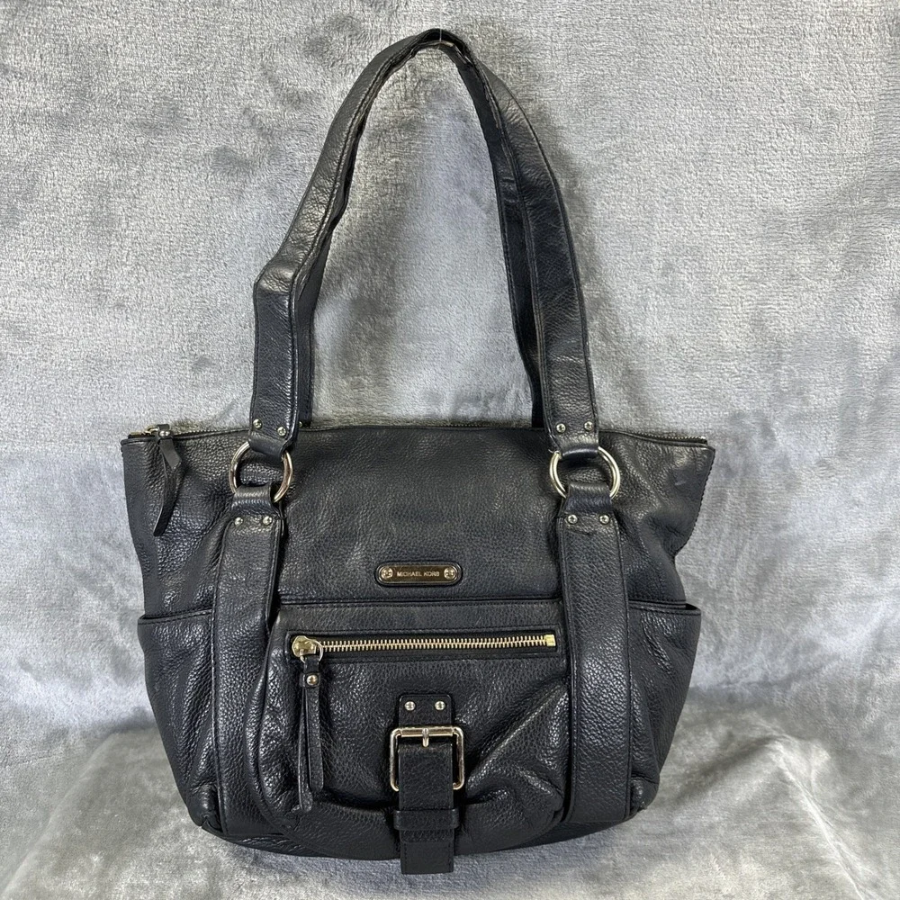 Michael Kors Shoulder Bag Purse Black Leather